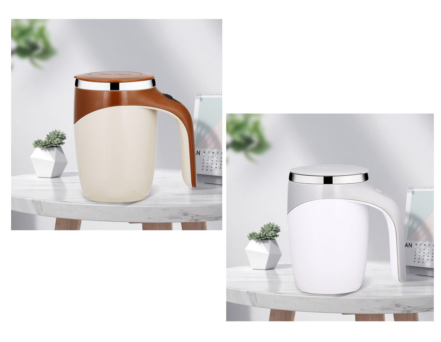 Tasse à café magnétique rotative rechargeable avec agitateur automatique, idéale pour préparer des milkshakes faciles et rapides.