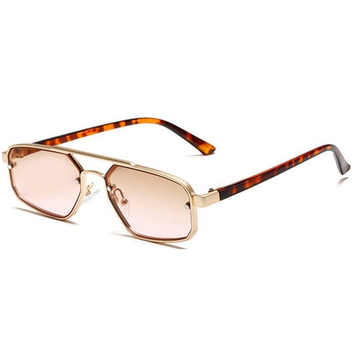 Women's Fashion Retro Small Frame Metal Sun Glasses