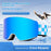 Lunettes de ski sphériques, lunettes de ski double couche antibuée