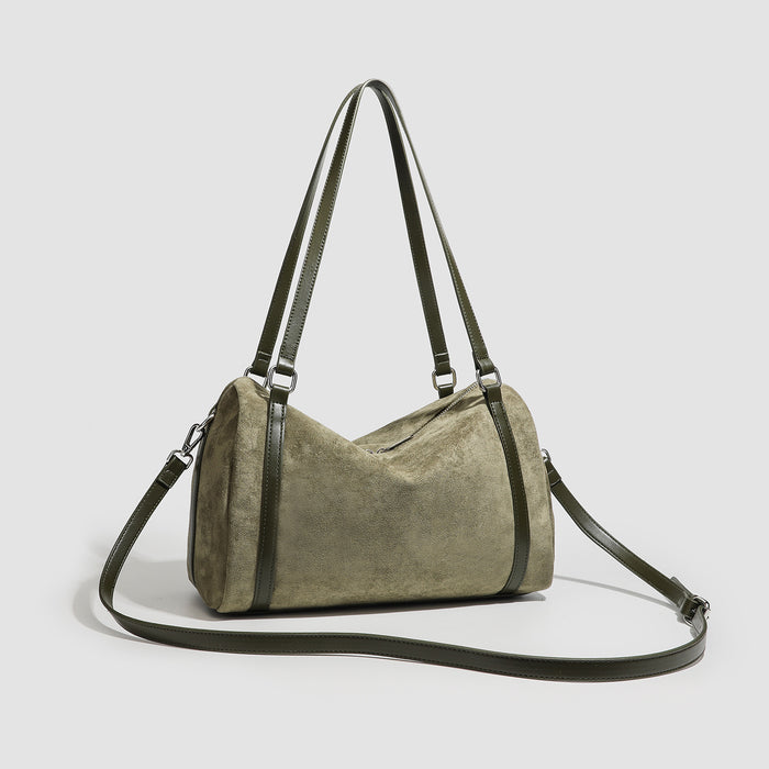 Sac fourre-tout rétro en suède pour femme – Sac à bandoulière grande capacité