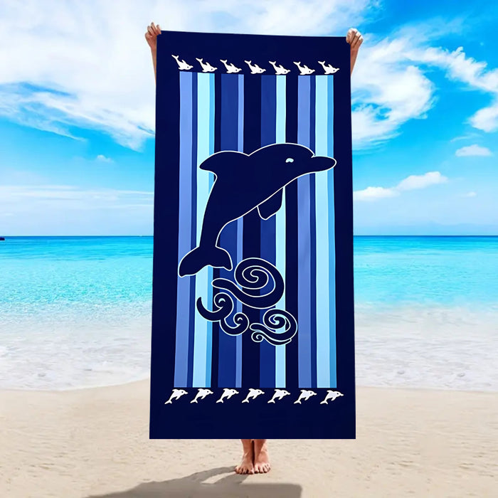 Quick-drying Microfiber Beach Bath Towel Double-sided Velvet