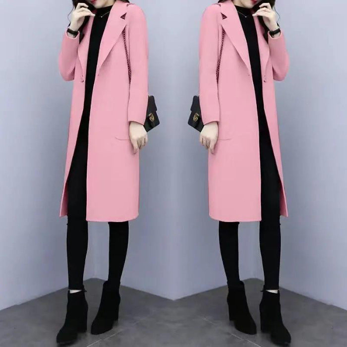 Nouveau Manteau en laine Automne-Hiver, mi-long, coupe ample, style coréen