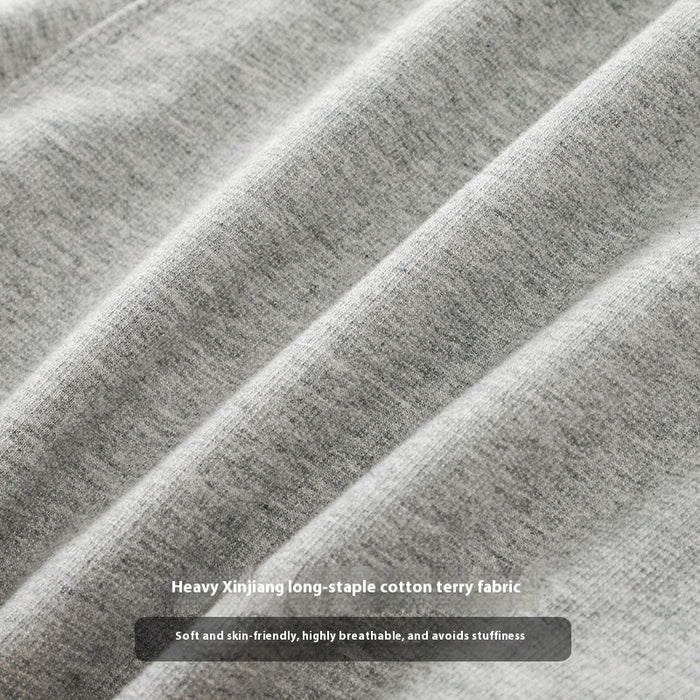 Loose Outer Wear Khaki Solid Color Casual Men's Shorts