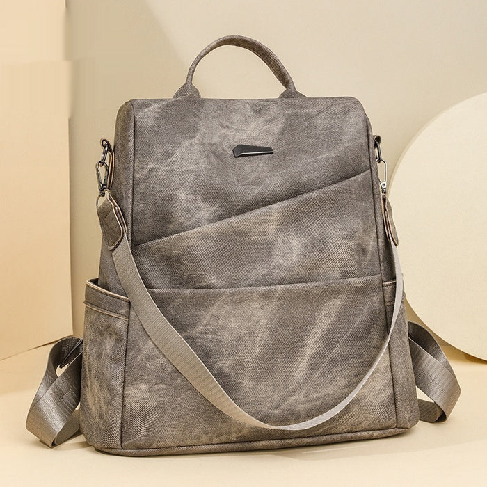 Sac à dos souple en cuir pour femme, idéal pour les loisirs, les trajets quotidiens, les voyages et l'école.