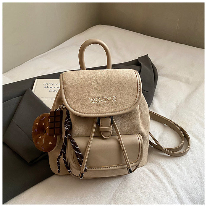 Preppy-style Commuter Backpack Fashionable And Vintage Travel Bag