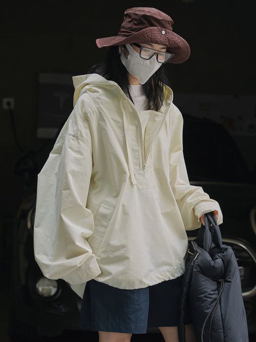 Chaqueta con capucha informal de estilo coreano para mujer, abrigo cortavientos de perfil delgado, estilo urbano, para exteriores, primavera