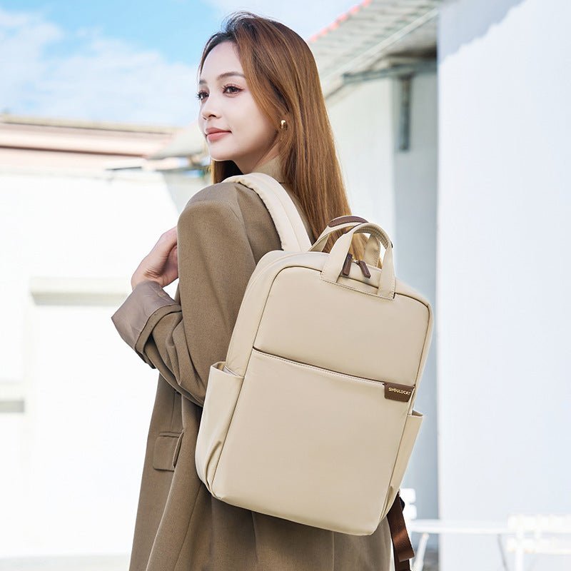 Simple Canvas Travel Large Capacity Women's Backpack