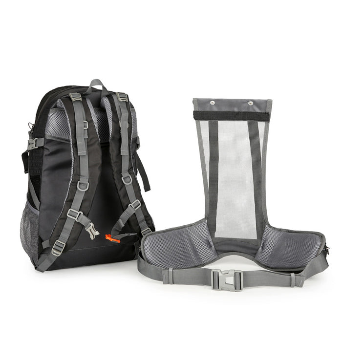 Mochila de senderismo al aire libre de nailon impermeable de gran capacidad con soporte multifunción