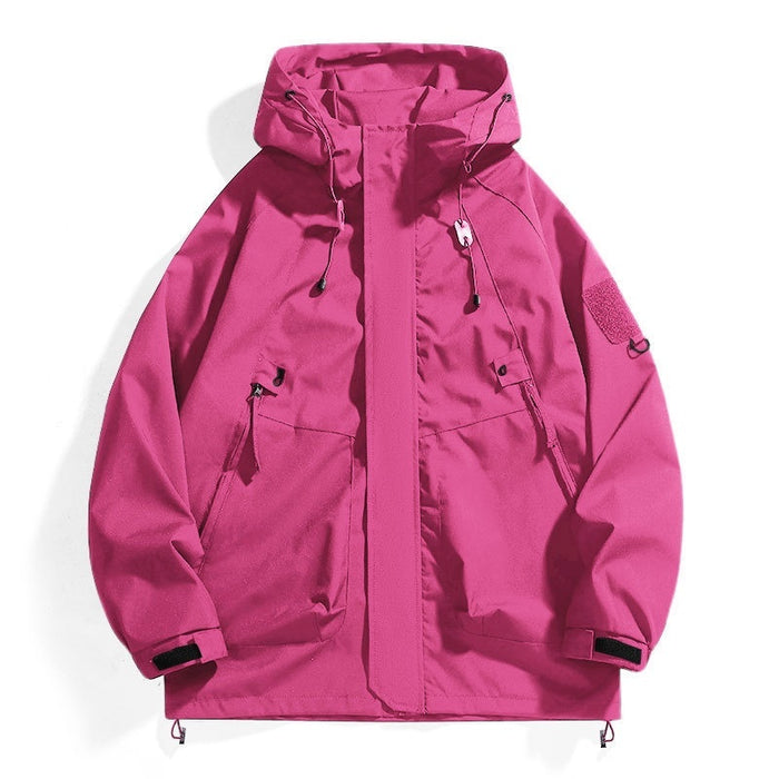 Veste cargo ample imperméable à capuche