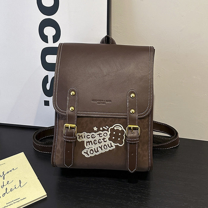 Sac à dos décontracté de style occidental simple, de haute qualité et de grande capacité, idéal pour les trajets quotidiens et la ville.