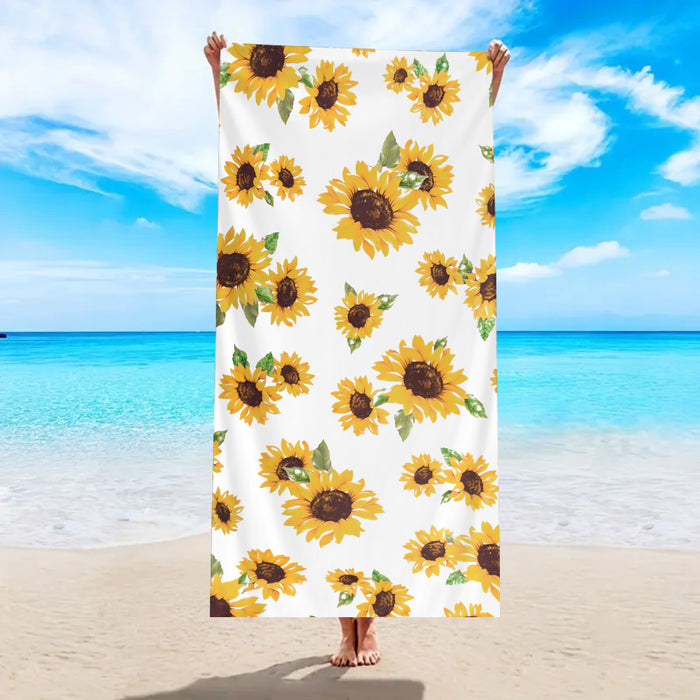 Quick-drying Microfiber Beach Bath Towel Double-sided Velvet