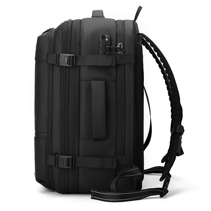 Men's Belt Password Lock Business Backpack Scalable Backpack