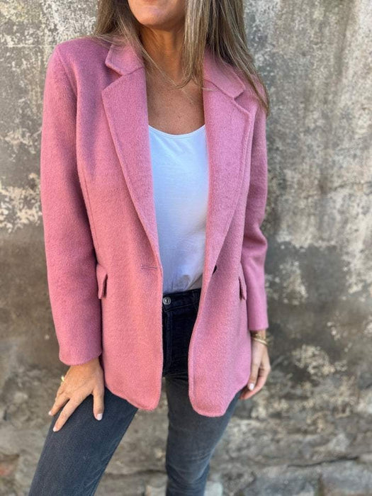 Blazer court à revers boutonné Ins - Veste d'hiver tendance pour femme