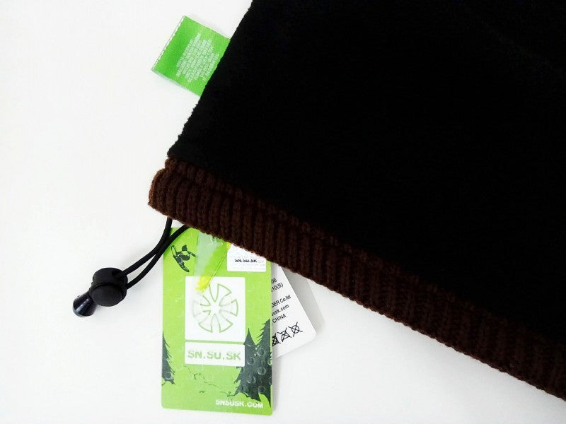 Fleece Lined Ski Running Knitted Hat Scarf