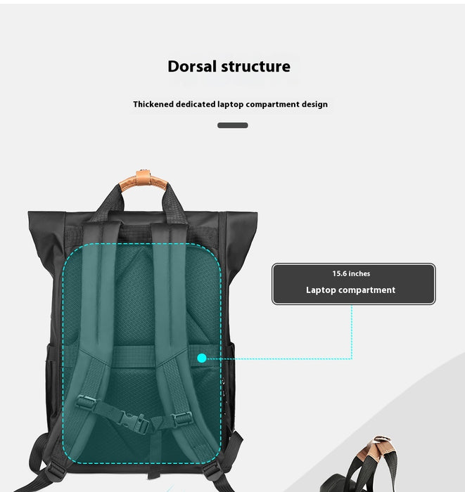 Sac à dos incurvé à fermeture latérale pour homme, idéal pour les loisirs et les déplacements