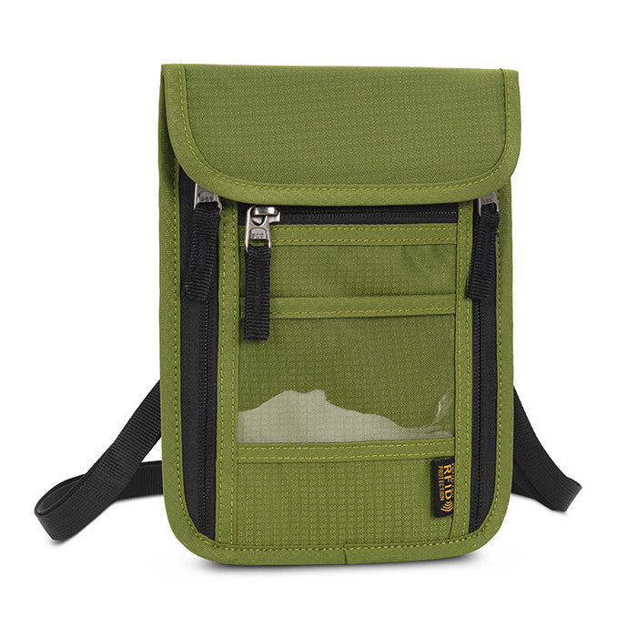 Bolsa de pasaporte multifuncional con clip para billetes, estuche de transporte de gran capacidad