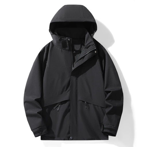 Veste de sport imperméable et coupe-vent monocouche à capuche pour l'extérieur