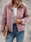 Women's Short Cotton Jacket Long Sleeve Turtleneck Coat