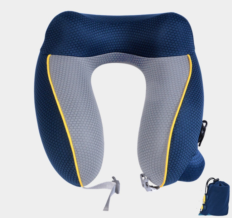 Oreiller de voyage gonflable en forme de U