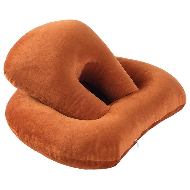 Almohada de escritorio en forma de U para la siesta, soporte para el cuello, cojín para asiento, reposacabezas, almohada de viaje para el cuello con reposabrazos