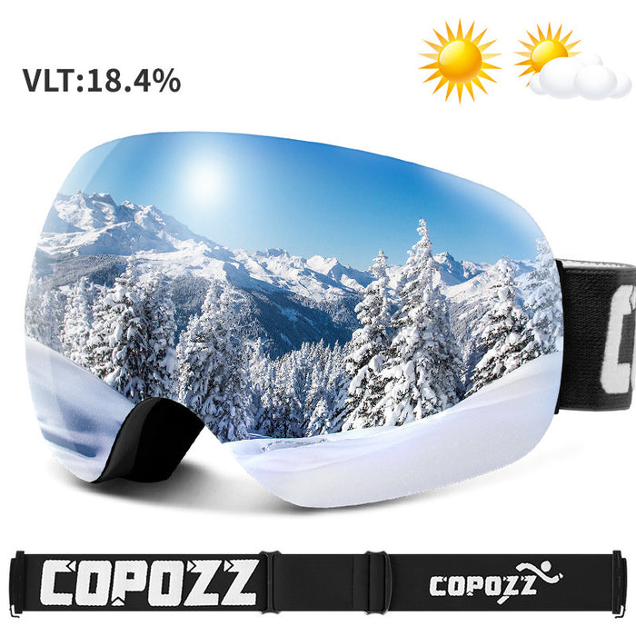 Lunettes de ski pour hommes et femmes adultes, lunettes sans bordures, équipement