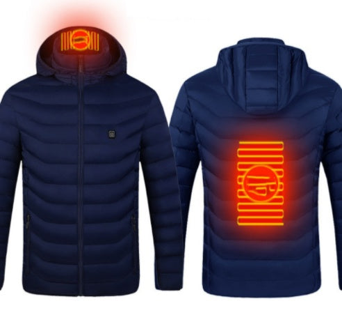 Nouvelle veste chauffante électrique USB en coton, vêtement thermique chauffant, gilet chauffant pour homme, vêtements d'hiver
