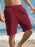 Short de sport à lacets multi-poches pour homme, pantalon de plage rayé
