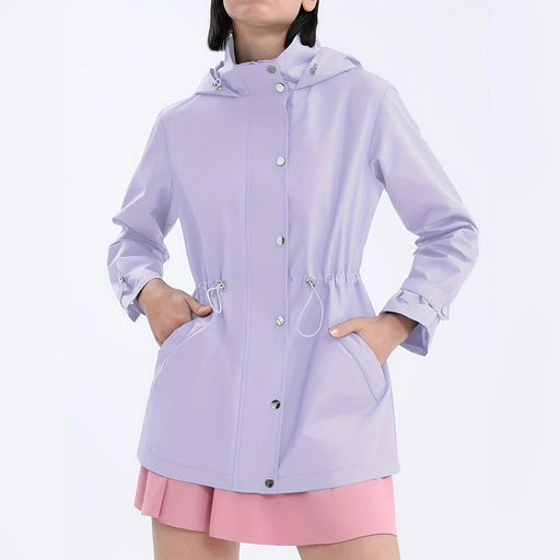 Women's Waterproof Slim Trench Coat Windproof Shell Jacket