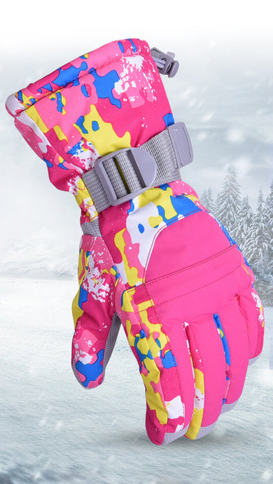 Gants de ski coupe-vent et imperméables, résistants au froid jusqu'à -30°C et chauds.