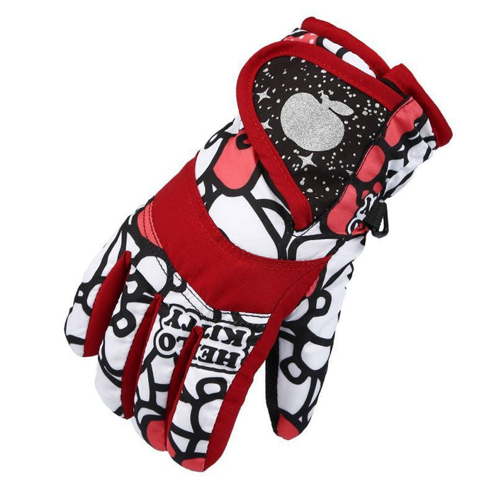 Waterproof Thickened Warm-keeping And Cold-proof Cycling Outdoor Skating Ski Children's Gloves
