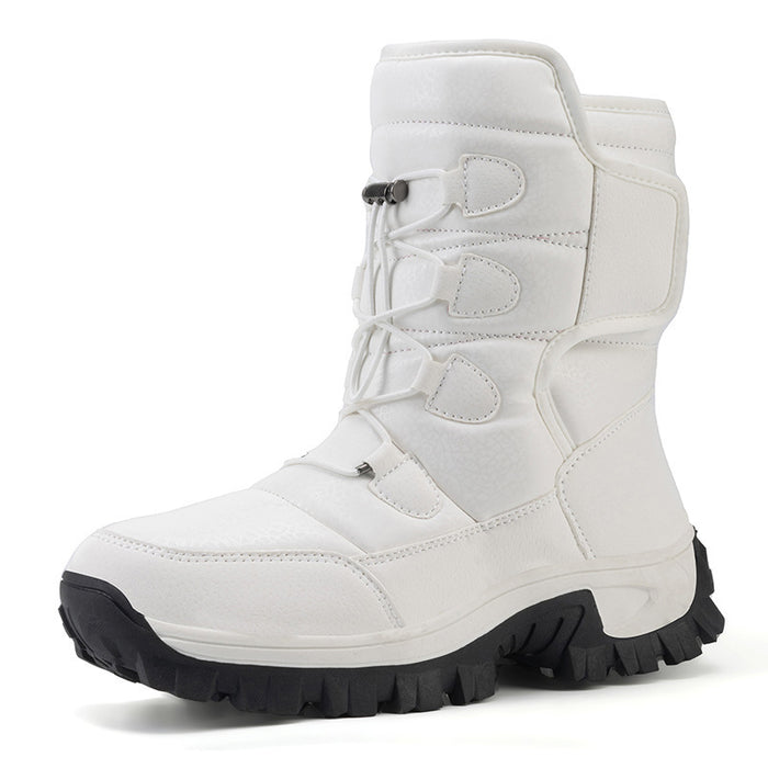 Bottes de neige chaudes doublées en polaire pour hommes et femmes