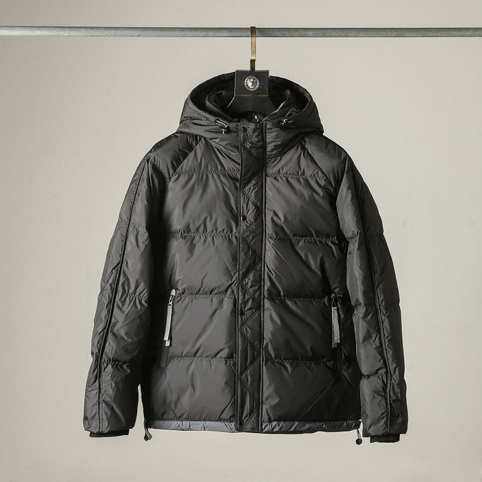 Veste chaude imperméable à capuche pour homme, en duvet de canard blanc, style décontracté et d'extérieur