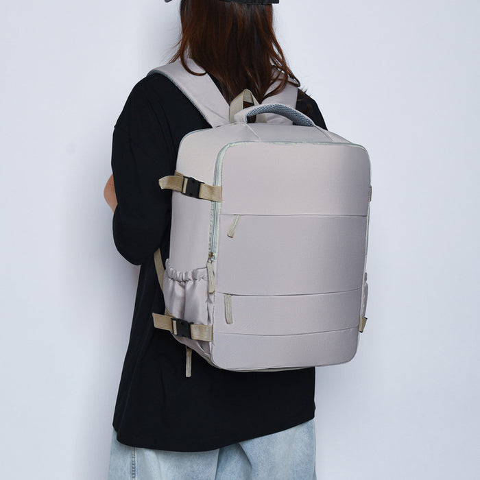 Women's Large Capacity Lightweight Multi-purpose Solid Color Travel Backpack