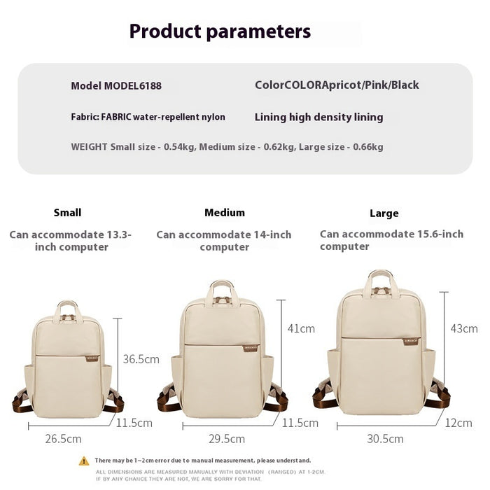 Simple Canvas Travel Large Capacity Women's Backpack