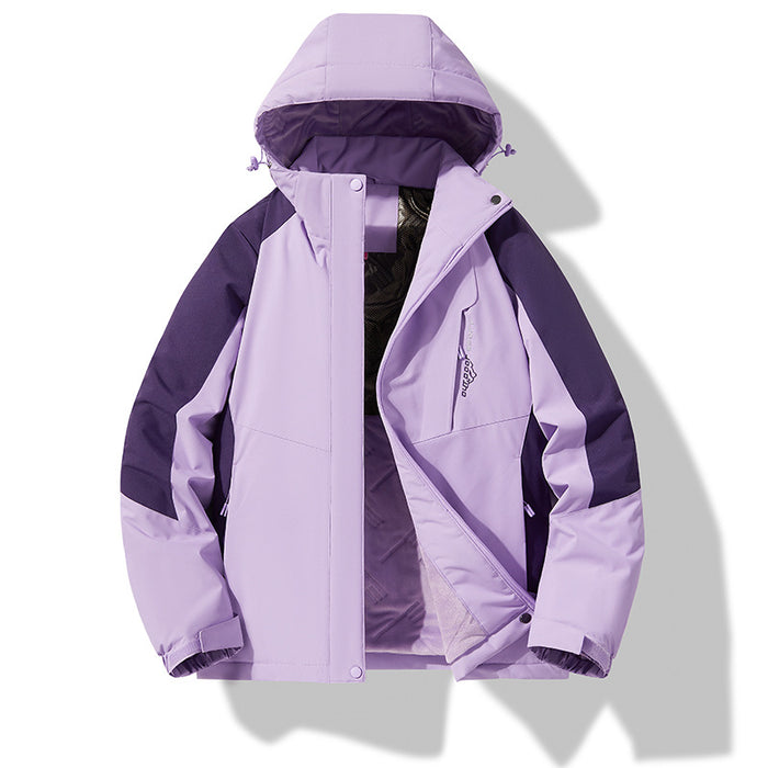 Chaqueta gruesa y cálida acolchada de algodón, resistente al viento y al agua.