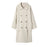 Long Below-the-Knee Double-Breasted Wool Coat In Korean Style