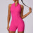 Fitness Yoga Jumpsuit With Zipper Summer Backless Shorts Jumpsuit Bodysuit For Women Clothing