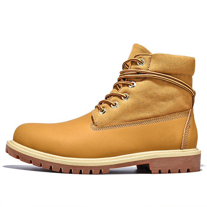 Women's Autumn And Winter High Top Work Boots Outdoor Fleece