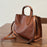 Womens Casual All-Match Tote Bag Made From Full-Grain Cowhide Leather