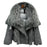 Womens Down Jacket With A Luxurious Cashmere Fur And Raccoon-Fur Collar