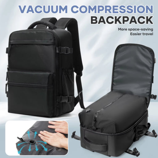 A Comfortable And Durable Backpack With A Vacuum Pump Compression Custom Logo Zipper Seal