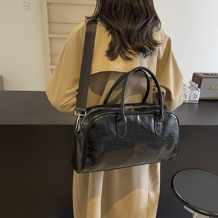 Bolsa de viaje ligera de piel sintética para mujer, de gran capacidad, para excursiones