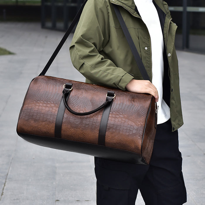 Sac de voyage à motif crocodile, personnalisé, pour sports de plein air, pour hommes