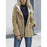 Fleece-lined Hooded Coat Winter Preppy Style Long Sleeve Jacket Warm Pockets Cotton Coat Women's Clothing