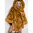 Solid Color Hooded Faux Fur Patchwork Loose Coat Elegant Commuter Cape Women's
