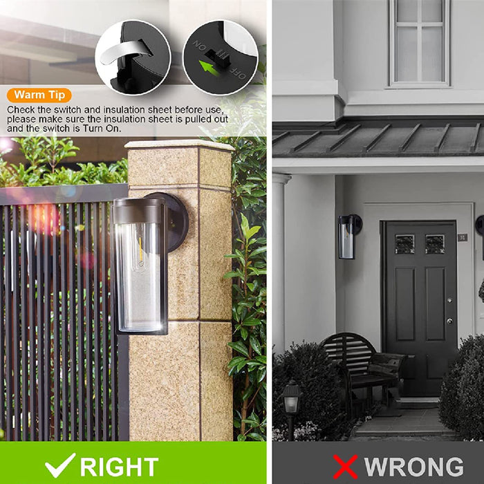 Lámpara solar para exteriores, lámpara de pared de alambre de tungsteno para exteriores, impermeable para patio