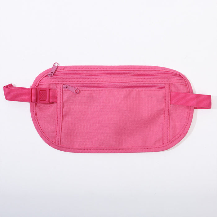 Invisible Thin Passport Burglar-proof Next To The Skin Waist Bag