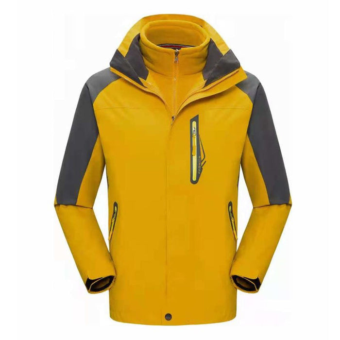 Winter Fleece-lined Thickened Three-in-one Shell Jacket Outdoor Windproof Waterproof Mountaineering Suit