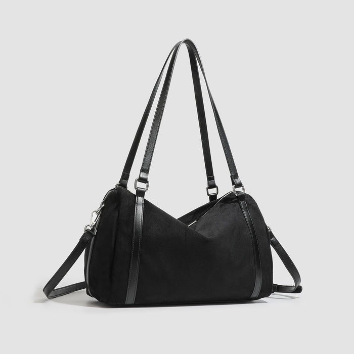 Sac fourre-tout rétro en suède pour femme – Sac à bandoulière grande capacité