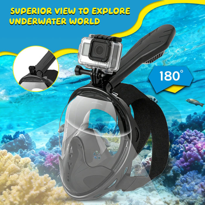 Professional Snorkeling Diving Mask Underwater Scuba Full Face Snorkel Mask Anti Fog Goggles for Kids Adult Swimming Equipment